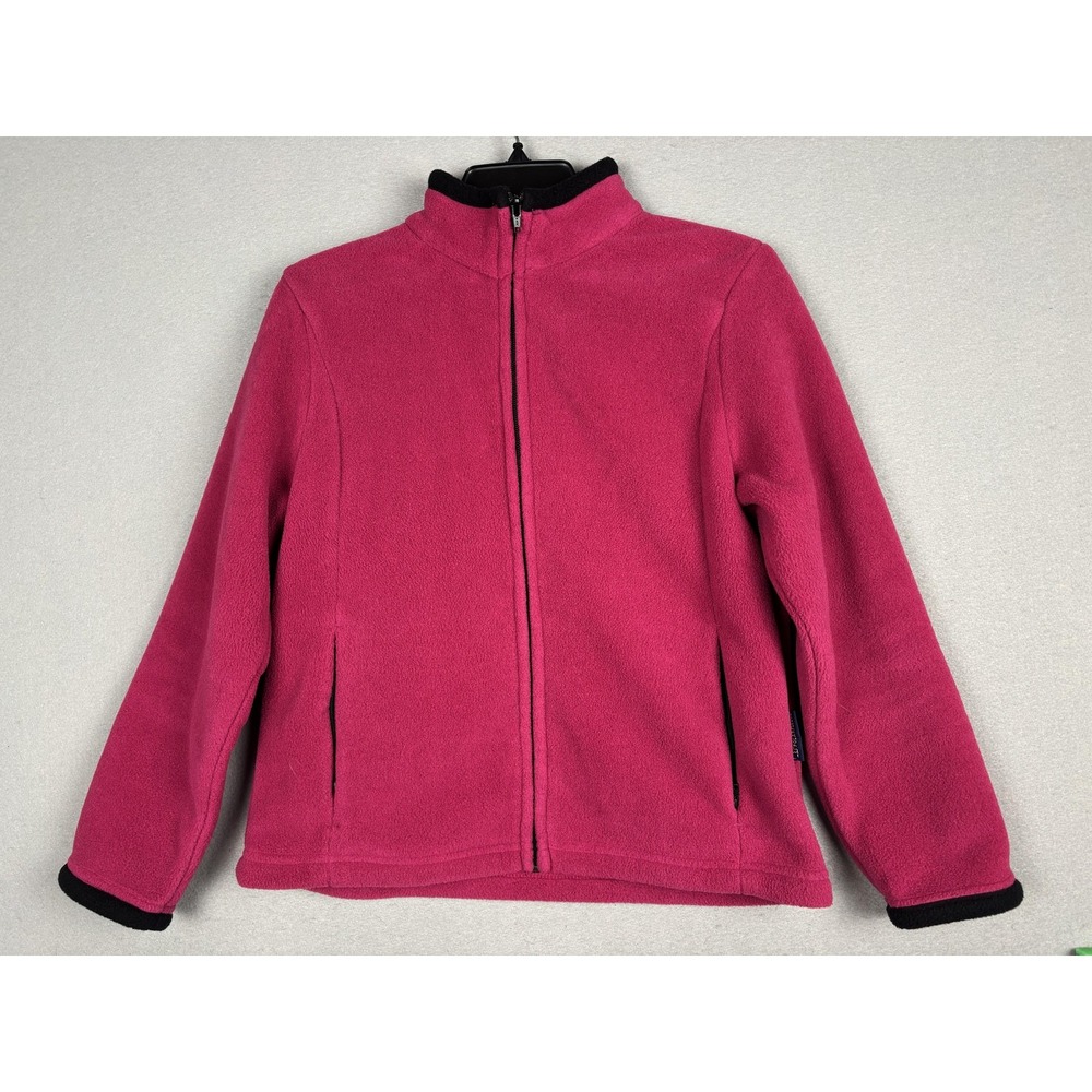 Black Diamond Jacket Womens Small Pink PolarFleece Full Zip Made USA Hiking